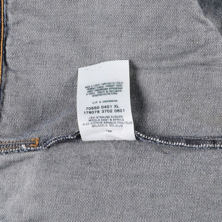 Dark navy blue Levi's 70550 04 Euro model denim jacket G-jacket Men's XL equivalent /eaa520248