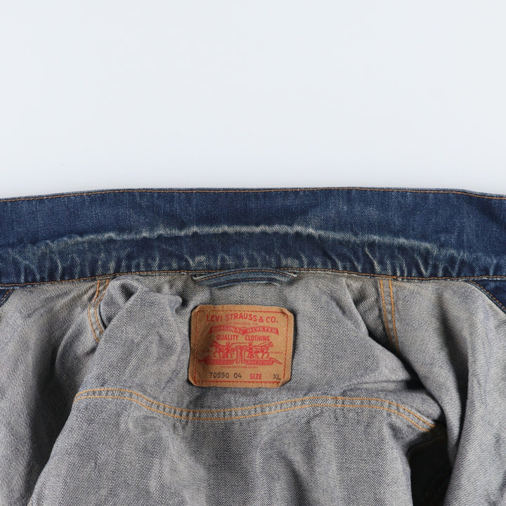 Dark navy blue Levi's 70550 04 Euro model denim jacket G-jacket Men's XL equivalent /eaa520248