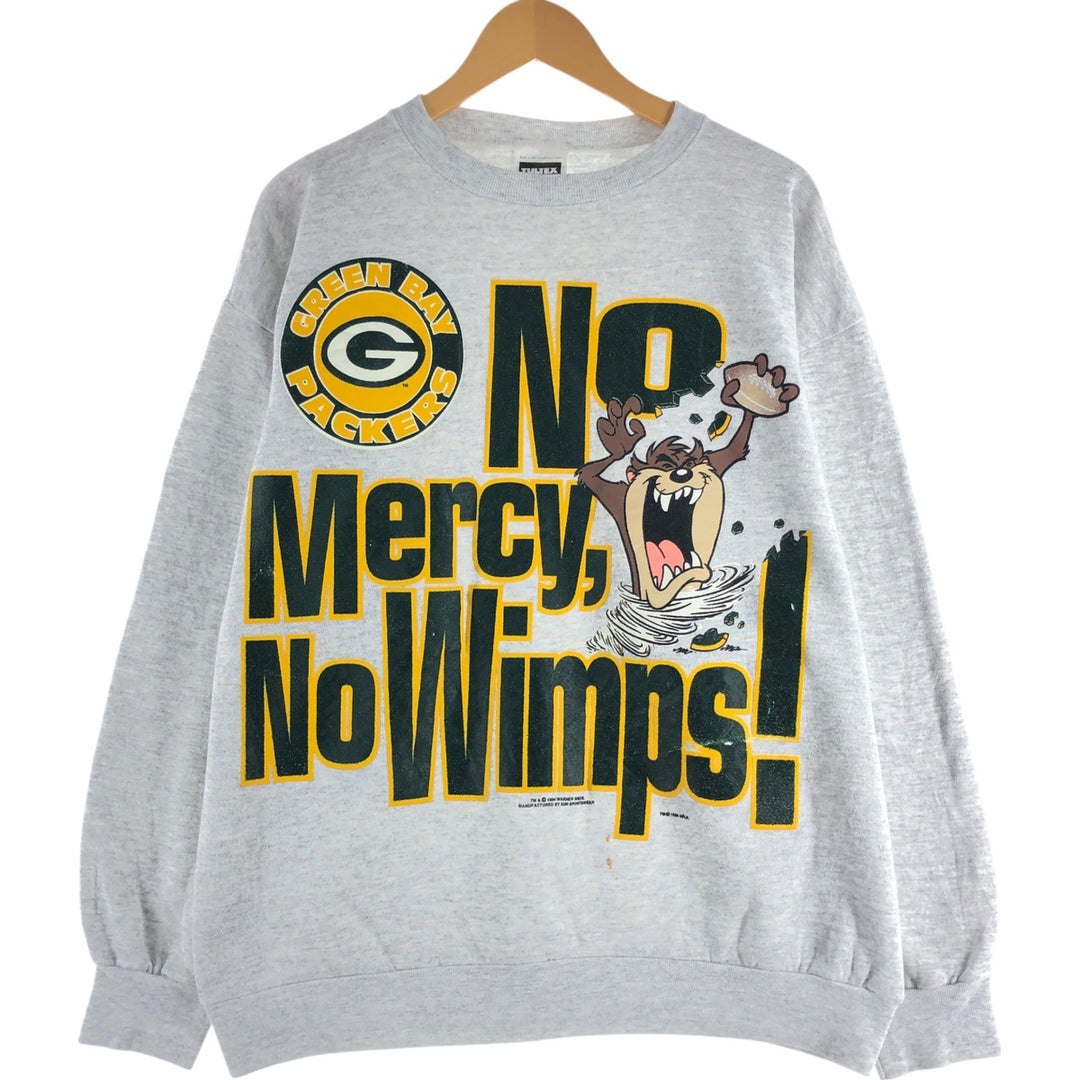 Vintage 90'S Tartex NFL Tasmanian Devil character sweatshirt, Made in USA, Men's XL cotton gray type Vintage Second Hand