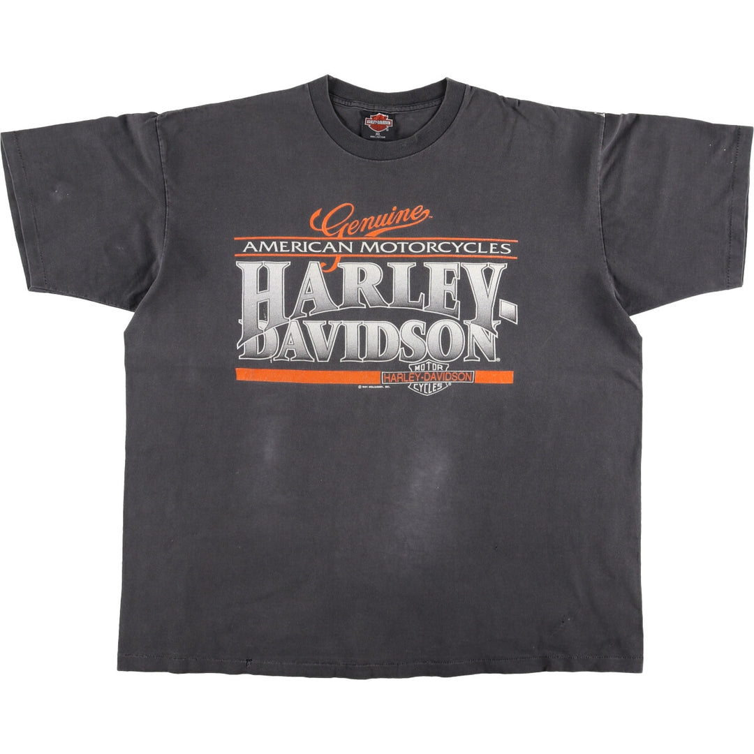 90'S Harley-Davidson Motorcycle Bike T-shirt Made in USA Men's XL Vintage /eaa520274