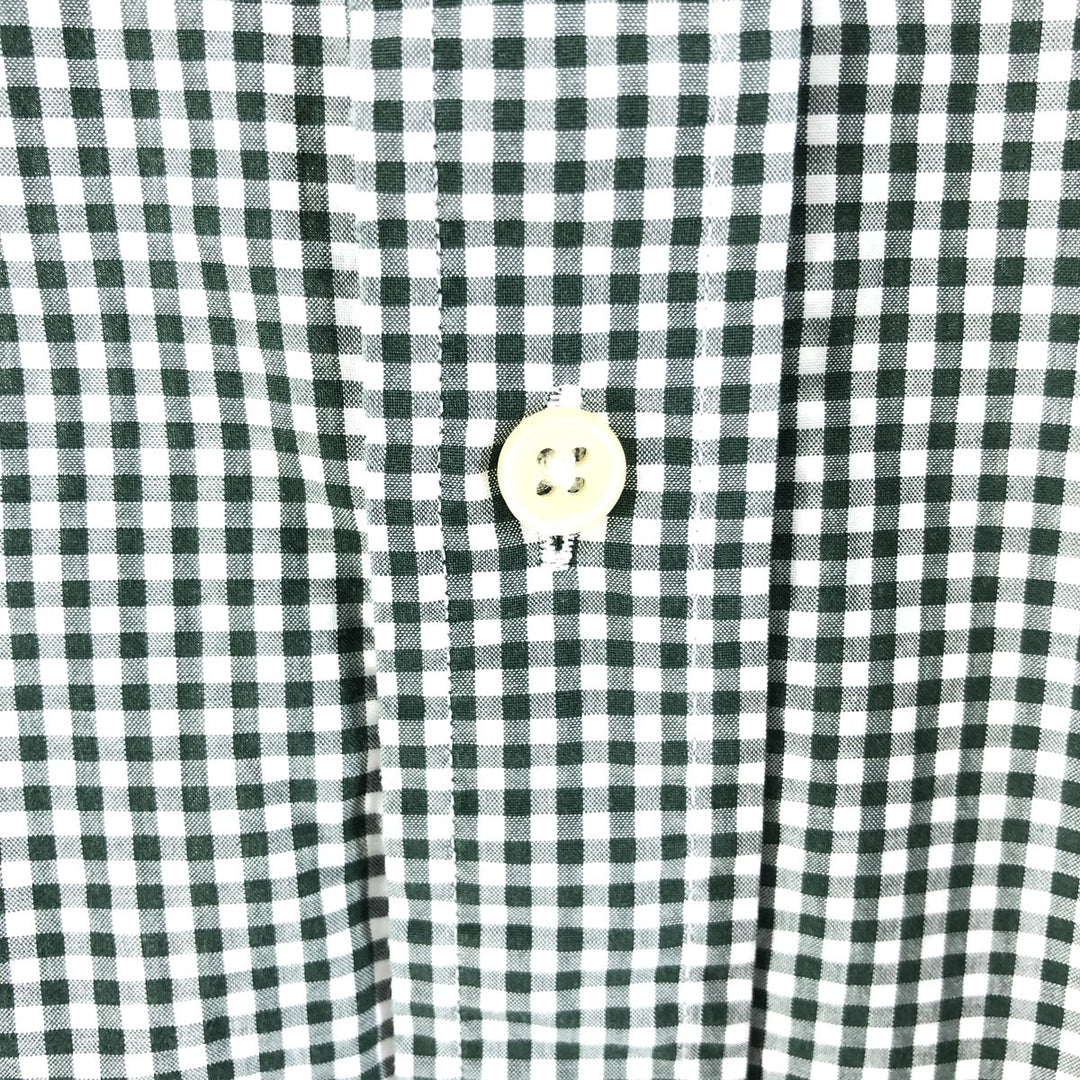Ralph Lauren long sleeve button down check shirt, men's size L cotton green type Vintage Second Hand