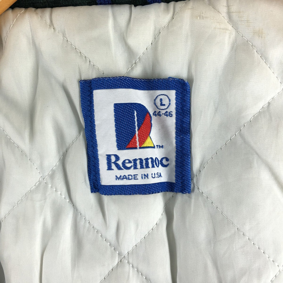 80s~90'S Rennoc Collared Corduroy Varsity Jacket Award Jacket Made in USA Men's L size /eaa520318