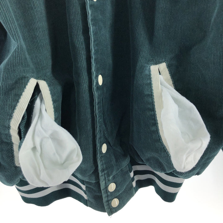 80s~90'S Rennoc Collared Corduroy Varsity Jacket Award Jacket Made in USA Men's L size /eaa520318