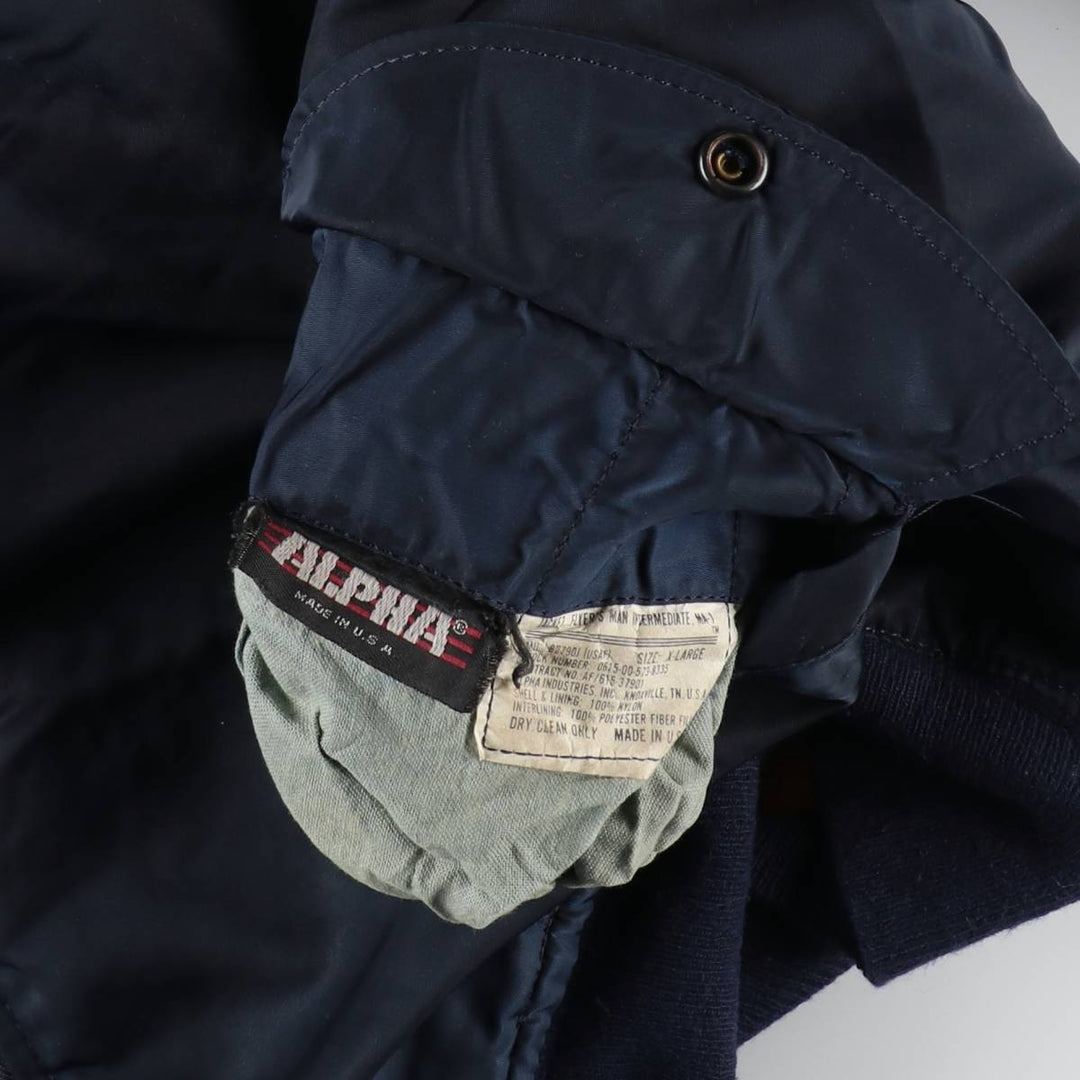 90'S Civilian Alpha MA-1 Type Military Flight Jacket Made in USA Men's XL Vintage /eaa520340