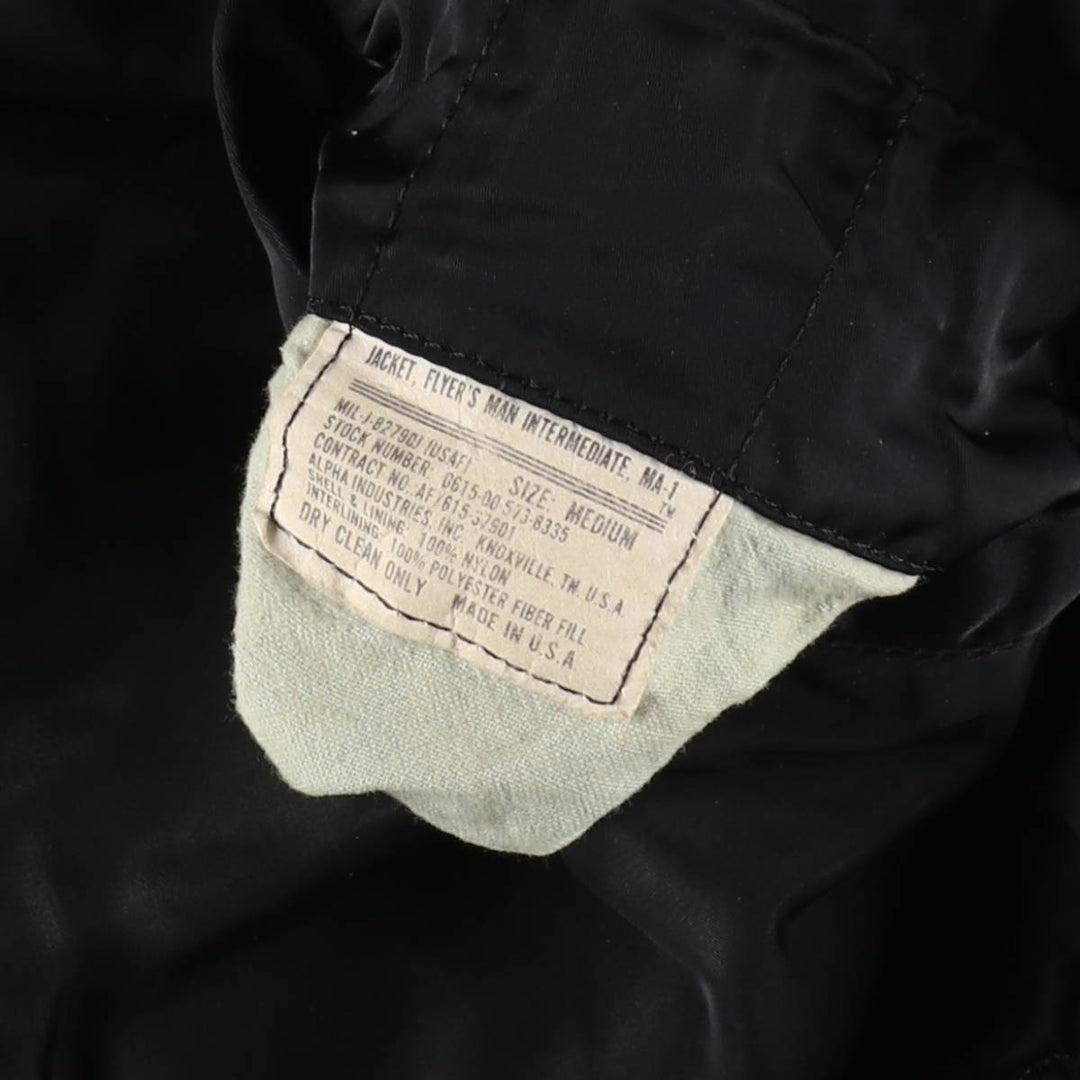Civilian product Alpha ALPHA MA-1 type military flight jacket made in USA equivalent to men's M /eaa520341