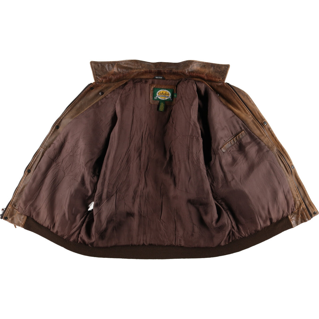 90s~00'S Cabelas Leather Flight Jacket Made in Canada Men's XL /eaa520461