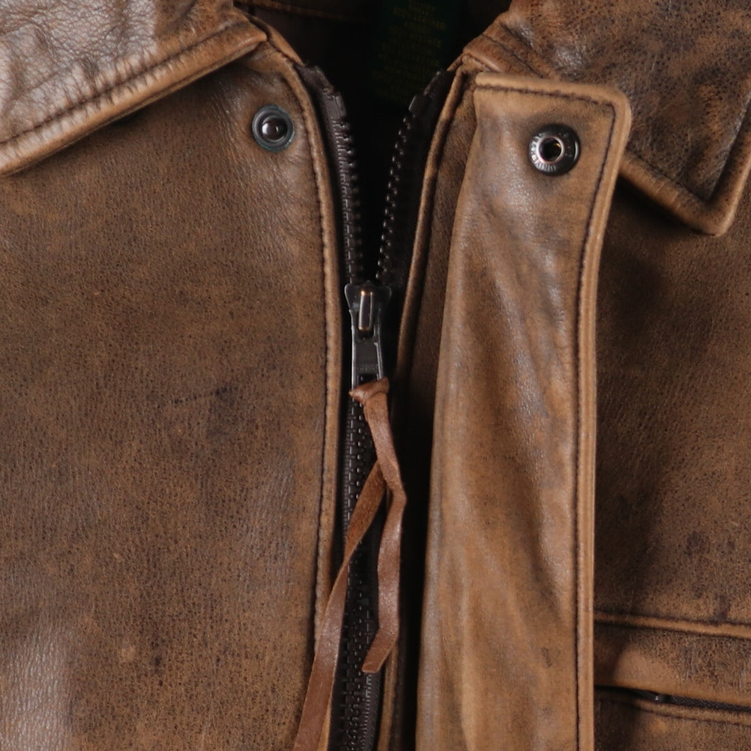 90s~00'S Cabelas Leather Flight Jacket Made in Canada Men's XL /eaa520461