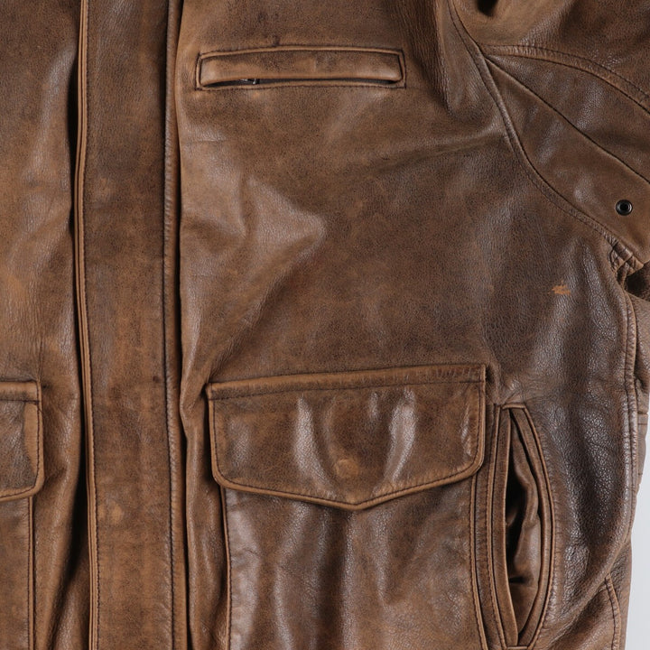 90s~00'S Cabelas Leather Flight Jacket Made in Canada Men's XL /eaa520461