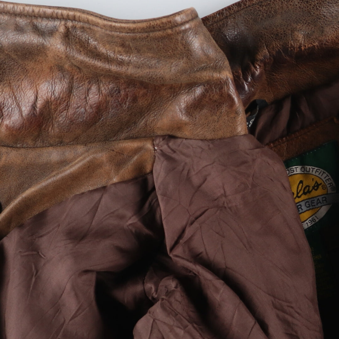 90s~00'S Cabelas Leather Flight Jacket Made in Canada Men's XL /eaa520461