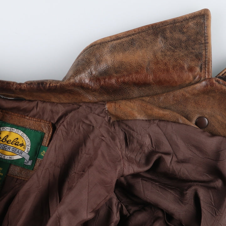 90s~00'S Cabelas Leather Flight Jacket Made in Canada Men's XL /eaa520461