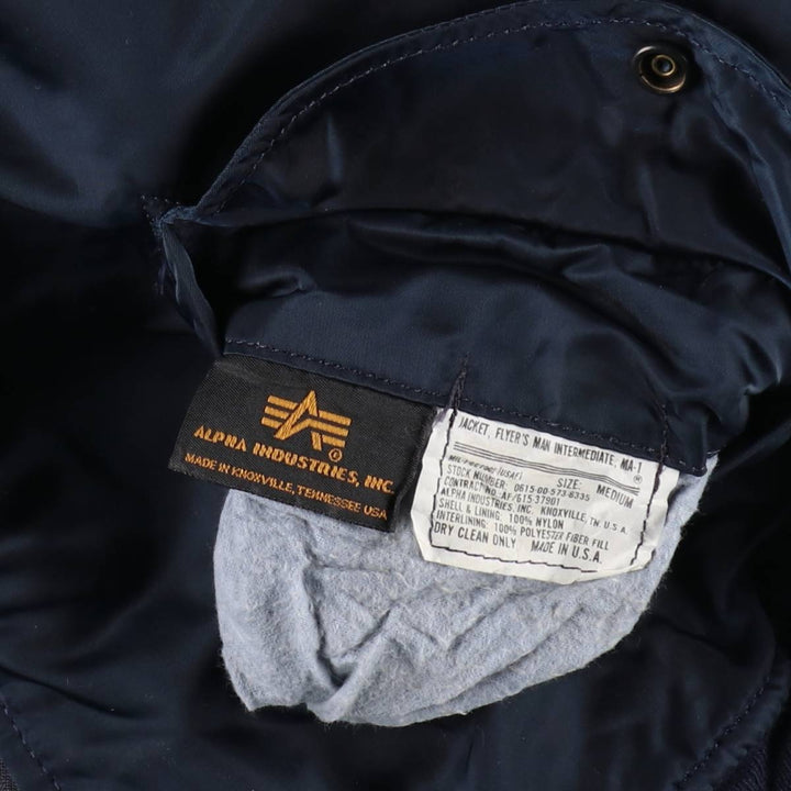 Civilian product Alpha ALPHA MA-1 type military flight jacket made in USA equivalent to men's M /eaa520474