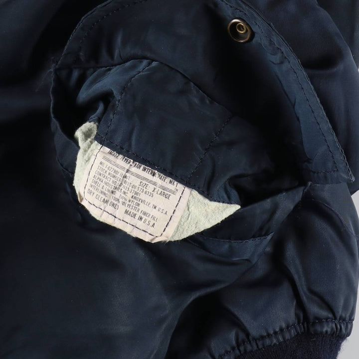 Civilian product Alpha ALPHA MA-1 type military flight jacket made in USA equivalent to men's XL /eaa520475