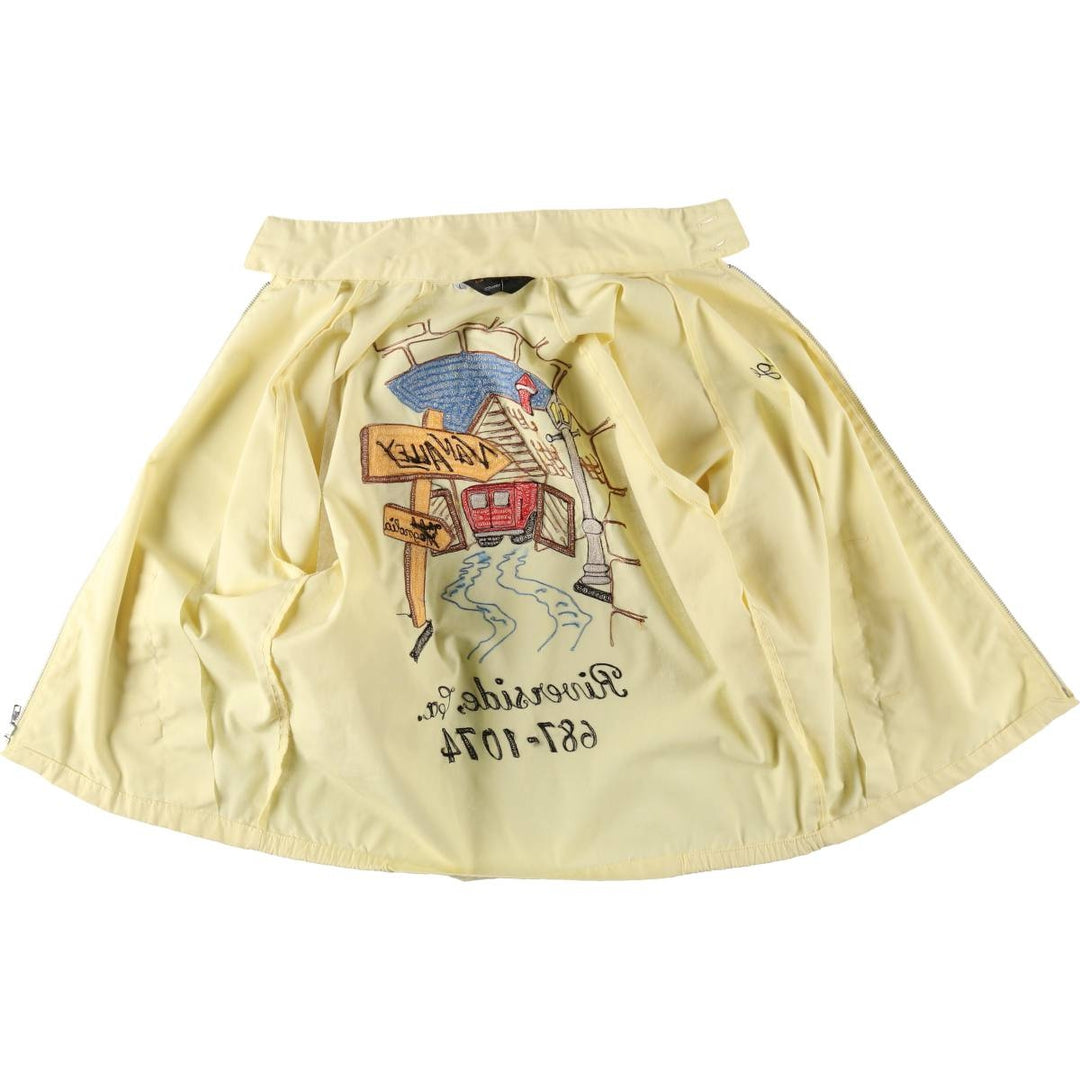 70'S JCPenney Harrington Jacket with Back Embroidery, Swing Top, Men's Size L, Vintage / eaa520476