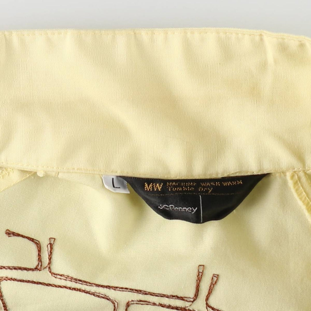 70'S JCPenney Harrington Jacket with Back Embroidery, Swing Top, Men's Size L, Vintage / eaa520476