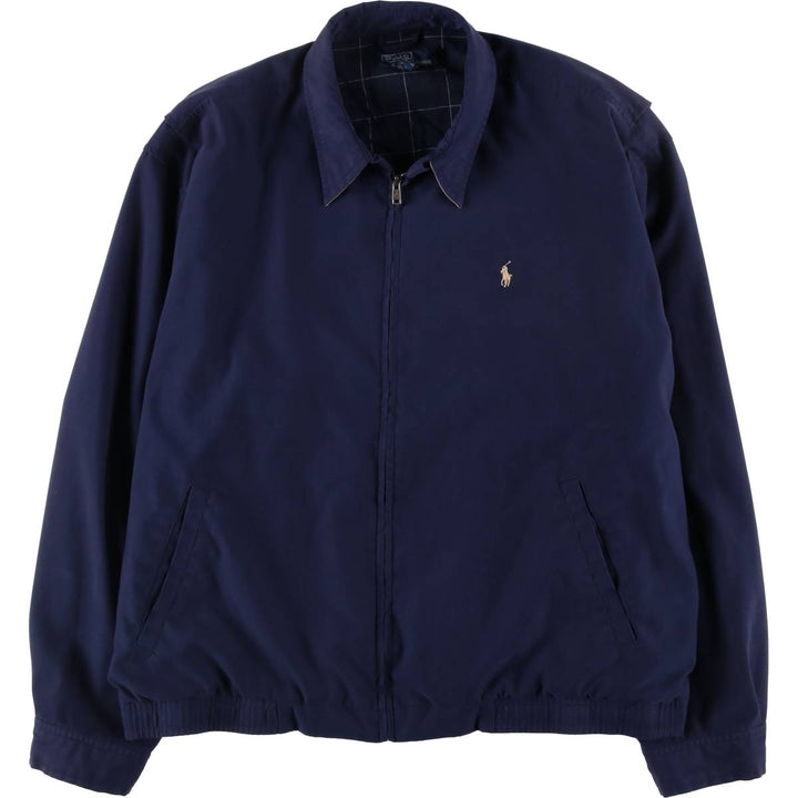 Ralph Lauren POLO by Ralph Lauren Swing Top Sports Jacket Men's XL polyester navy blue type Vintage Second Hand