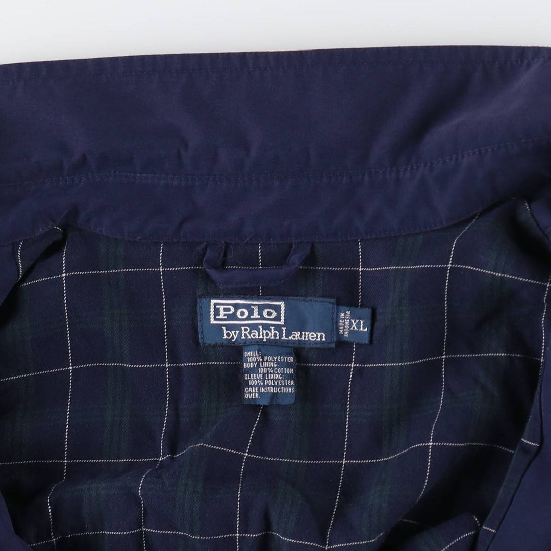 Ralph Lauren POLO by Ralph Lauren Swing Top Sports Jacket Men's XL polyester navy blue type Vintage Second Hand