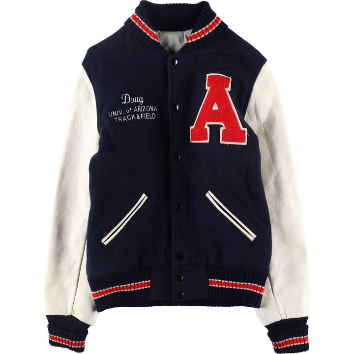 TM ATHLETIC Leather Sleeve Wool Varsity Jacket Award Jacket Varsity Jacket Men's M /eaa520494