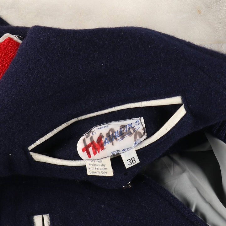 TM ATHLETIC Leather Sleeve Wool Varsity Jacket Award Jacket Varsity Jacket Men's M /eaa520494