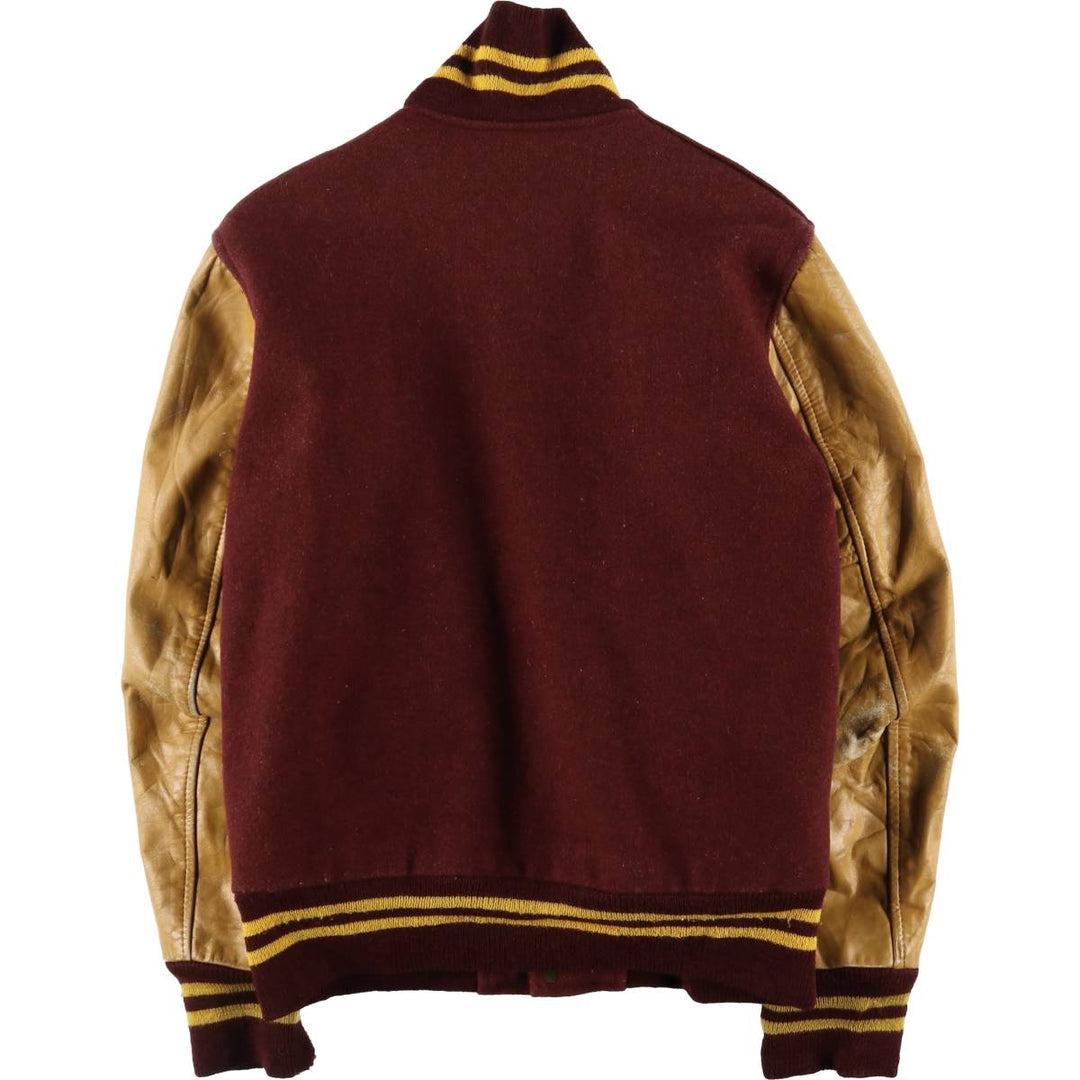 LUADRA Leather Sleeve Wool Button Varsity Jacket Made in Canada Men's M Size /eaa520496