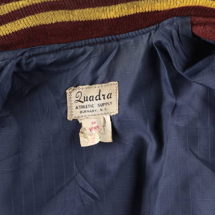 LUADRA Leather Sleeve Wool Button Varsity Jacket Made in Canada Men's M Size /eaa520496