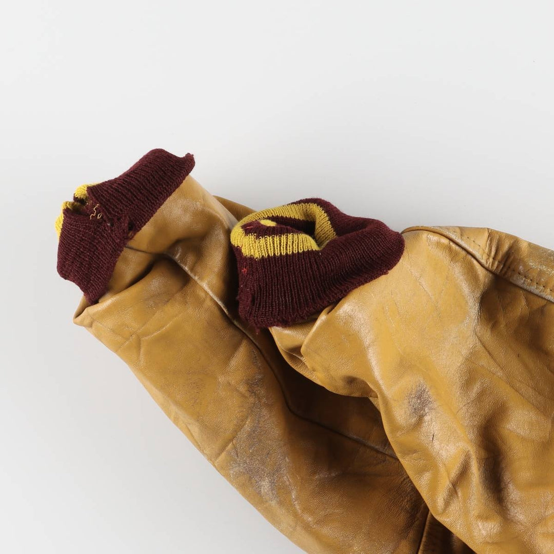 LUADRA Leather Sleeve Wool Button Varsity Jacket Made in Canada Men's M Size /eaa520496