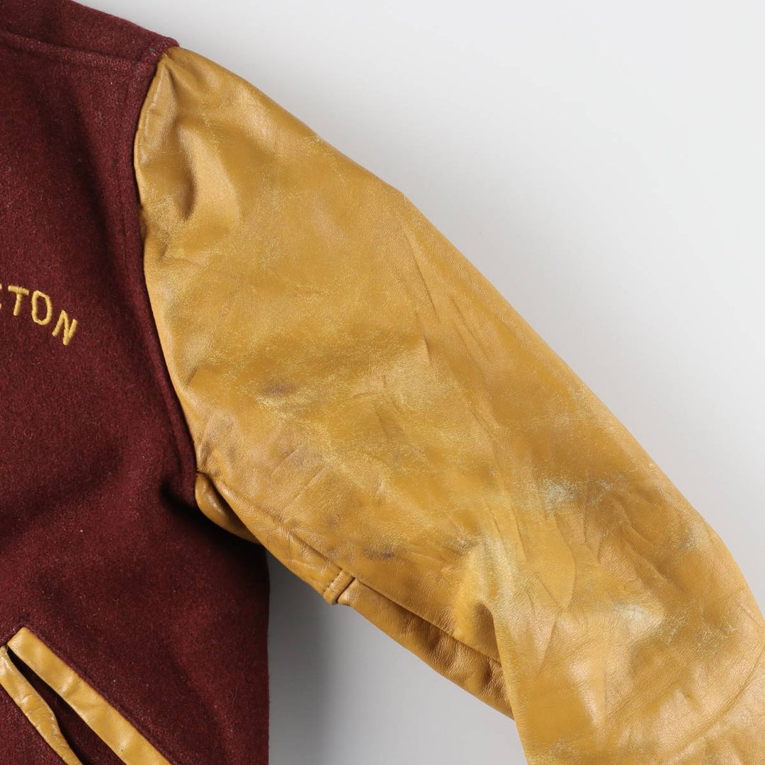 LUADRA Leather Sleeve Wool Button Varsity Jacket Made in Canada Men's M Size /eaa520496