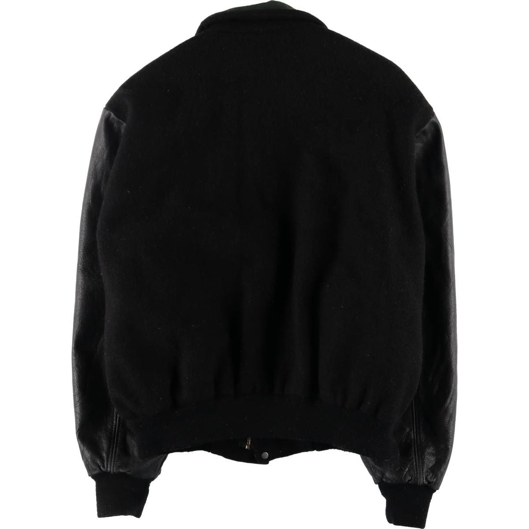 THE WINNER Collared Leather Sleeve Wool Varsity Jacket Award Jacket Varsity Jacket Made in Canada Men's L size /eaa520497