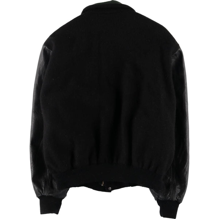 THE WINNER Collared Leather Sleeve Wool Varsity Jacket Award Jacket Varsity Jacket Made in Canada Men's L size /eaa520497