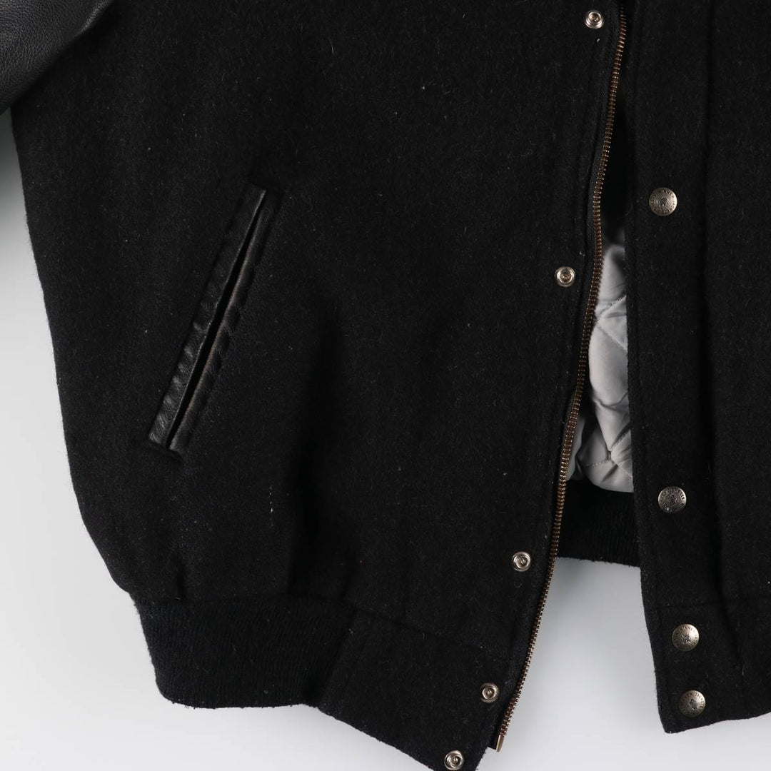 THE WINNER Collared Leather Sleeve Wool Varsity Jacket Award Jacket Varsity Jacket Made in Canada Men's L size /eaa520497