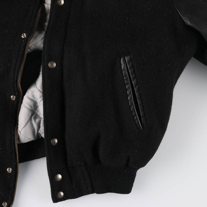 THE WINNER Collared Leather Sleeve Wool Varsity Jacket Award Jacket Varsity Jacket Made in Canada Men's L size /eaa520497