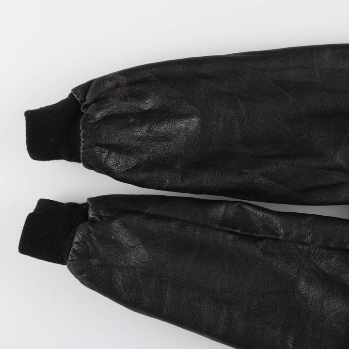 THE WINNER Collared Leather Sleeve Wool Varsity Jacket Award Jacket Varsity Jacket Made in Canada Men's L size /eaa520497