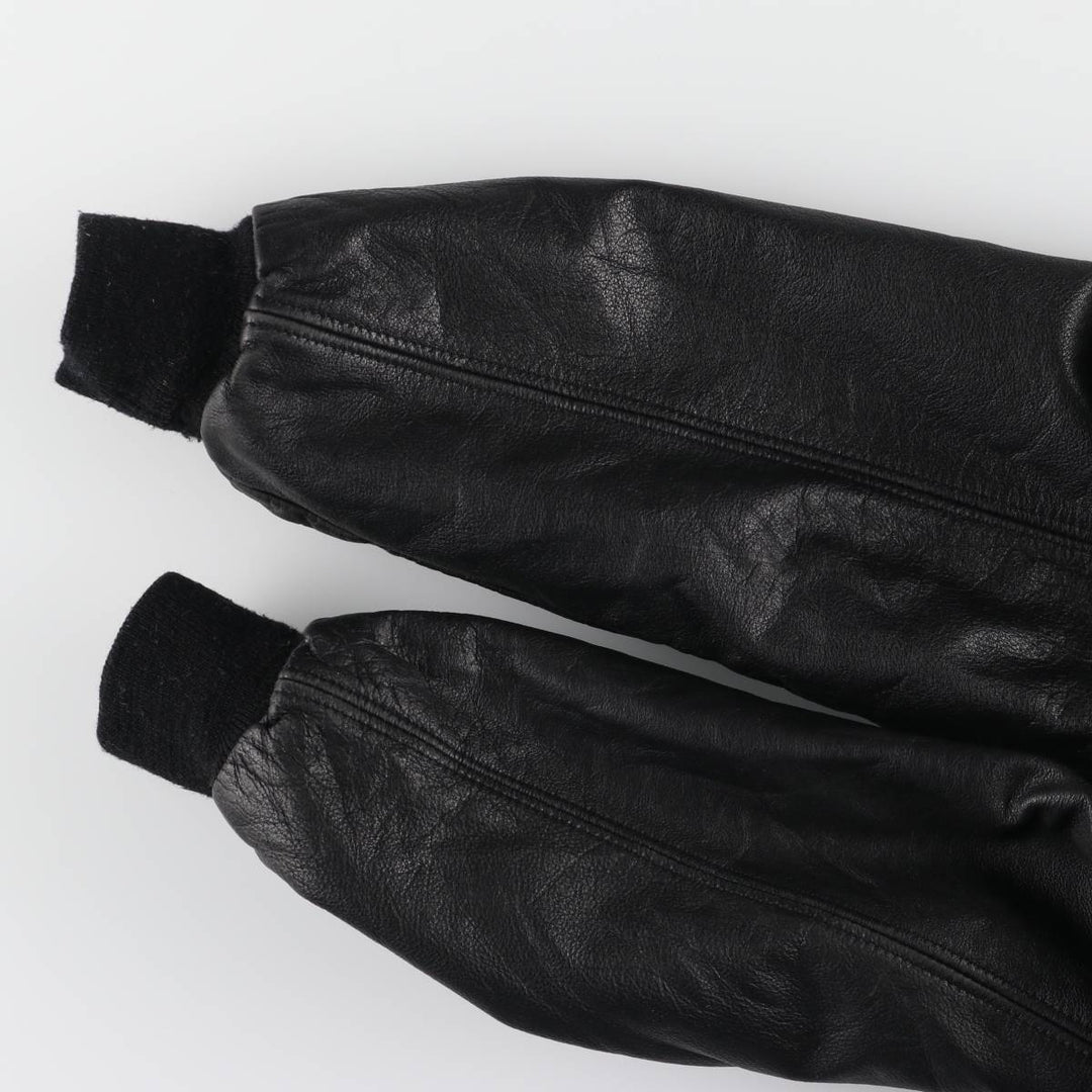 THE WINNER Collared Leather Sleeve Wool Varsity Jacket Award Jacket Varsity Jacket Made in Canada Men's L size /eaa520497