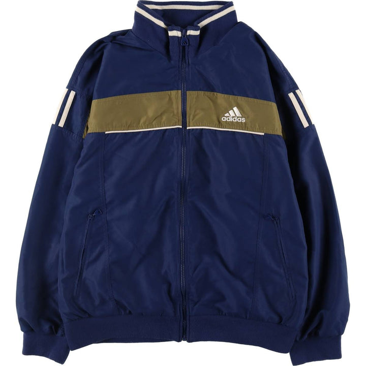 00'S adidas windbreaker, men's size M polyester navy blue type Vintage Second Hand