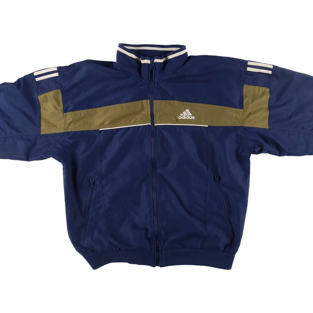 00'S adidas windbreaker, men's size M polyester navy blue type Vintage Second Hand