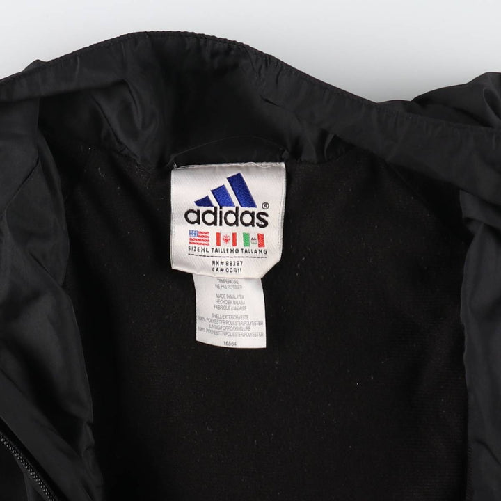 90'S Adidas windbreaker, women's size XL polyester black type Vintage Second Hand