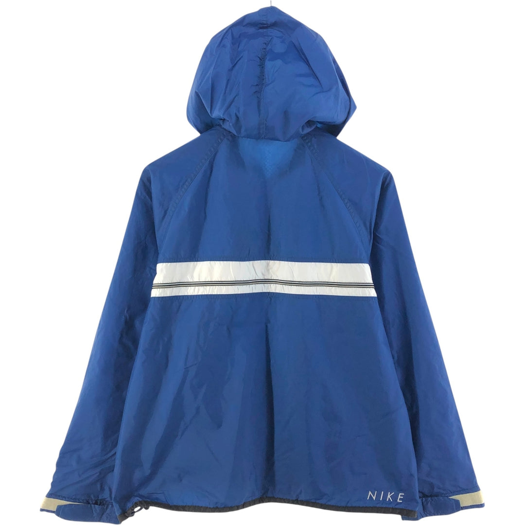 90'S Nike Anorak Parka, Men's Medium, Vintage Nylon navy blue type Vintage Second Hand