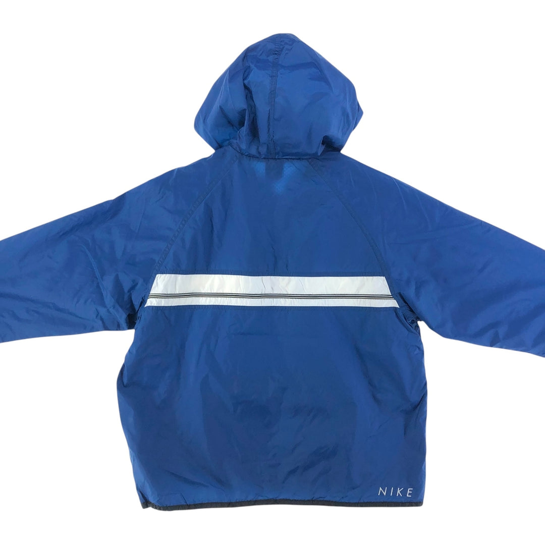 90'S Nike Anorak Parka, Men's Medium, Vintage Nylon navy blue type Vintage Second Hand