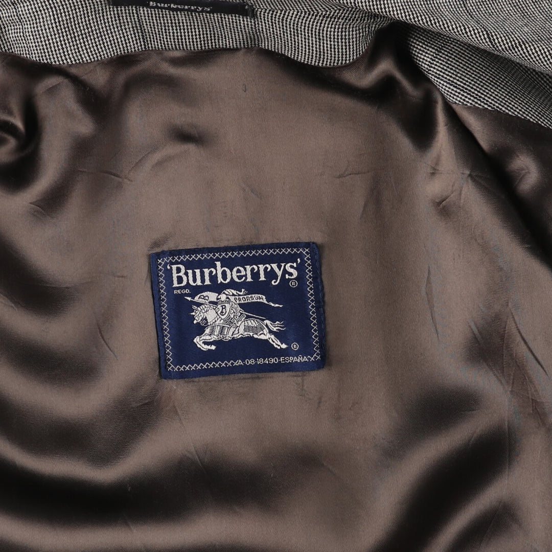 Burberry's Check Pattern Balmacaan Coat, Men's Medium Size / eaa520600