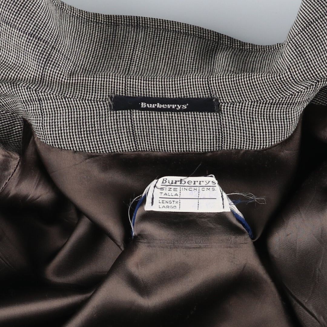 Burberry's Check Pattern Balmacaan Coat, Men's Medium Size / eaa520600