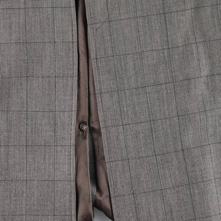 Burberry's Check Pattern Balmacaan Coat, Men's Medium Size / eaa520600