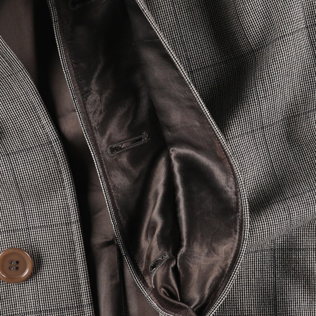 Burberry's Check Pattern Balmacaan Coat, Men's Medium Size / eaa520600