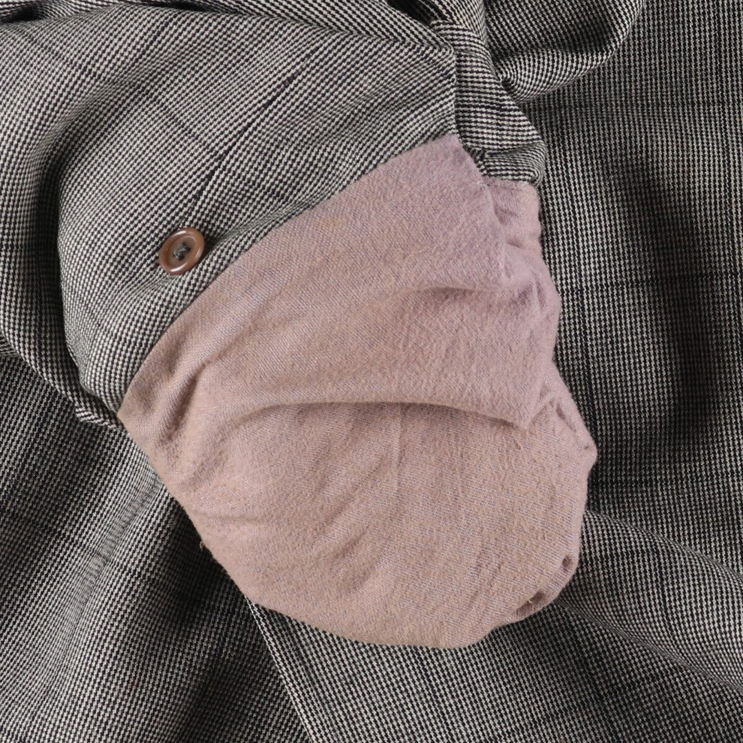 Burberry's Check Pattern Balmacaan Coat, Men's Medium Size / eaa520600