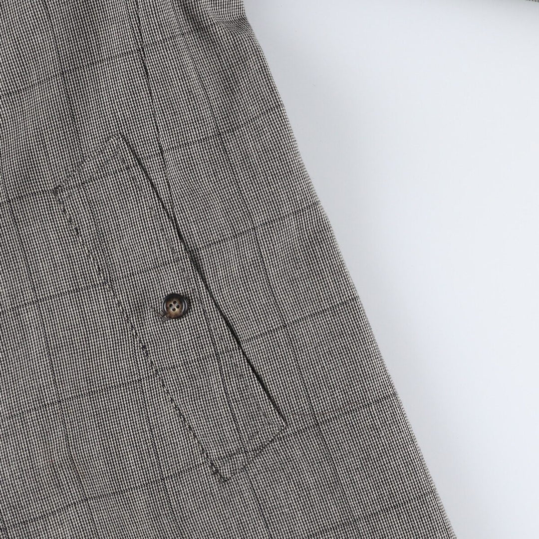 Burberry's Check Pattern Balmacaan Coat, Men's Medium Size / eaa520600