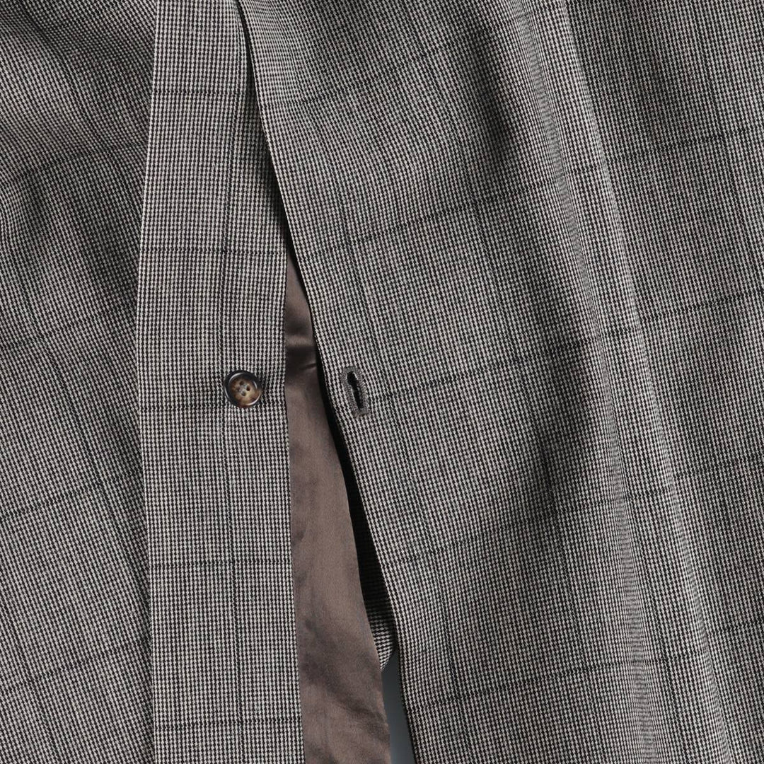 Burberry's Check Pattern Balmacaan Coat, Men's Medium Size / eaa520600