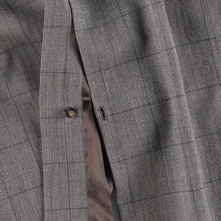 Burberry's Check Pattern Balmacaan Coat, Men's Medium Size / eaa520600