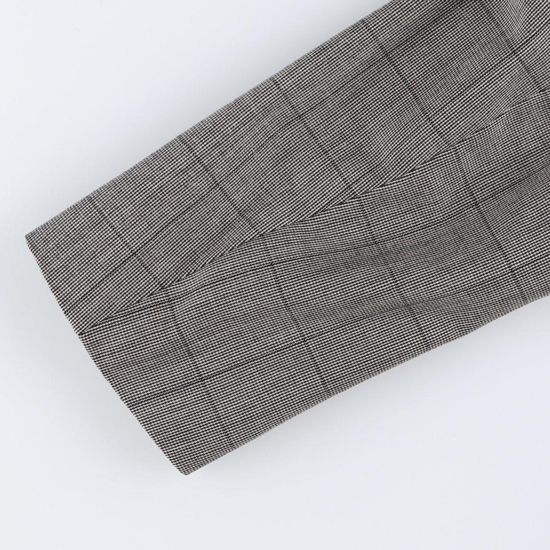 Burberry's Check Pattern Balmacaan Coat, Men's Medium Size / eaa520600