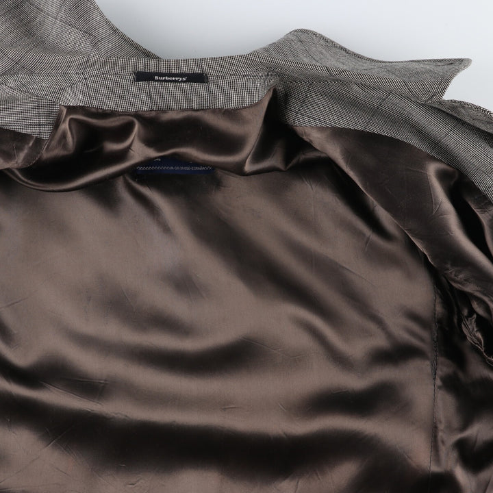 Burberry's Check Pattern Balmacaan Coat, Men's Medium Size / eaa520600