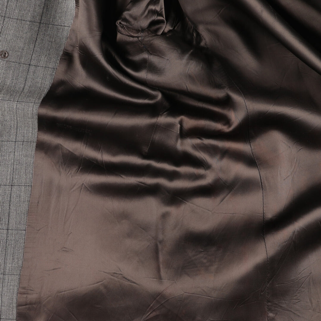 Burberry's Check Pattern Balmacaan Coat, Men's Medium Size / eaa520600