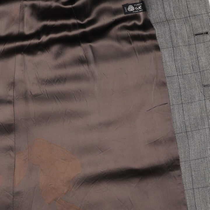 Burberry's Check Pattern Balmacaan Coat, Men's Medium Size / eaa520600