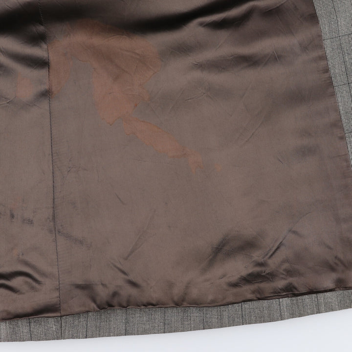 Burberry's Check Pattern Balmacaan Coat, Men's Medium Size / eaa520600